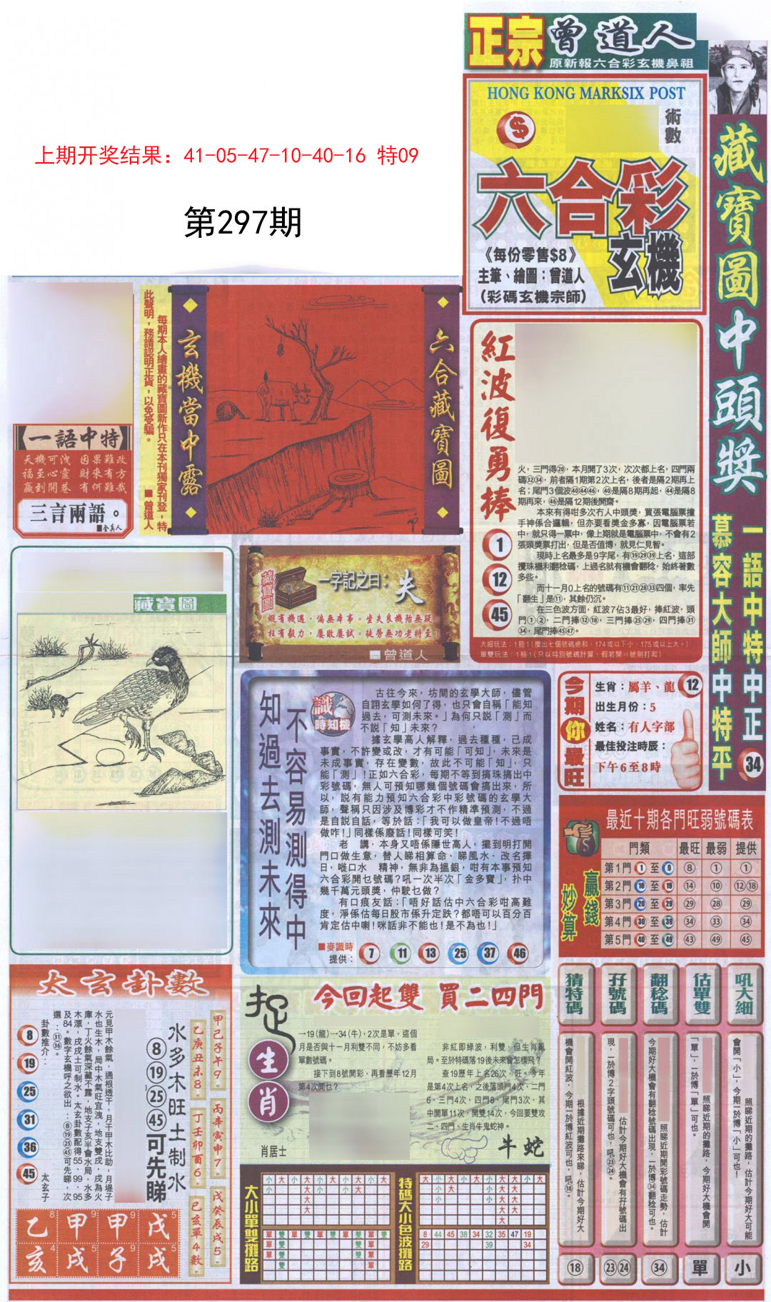 2024297期新报跑狗A