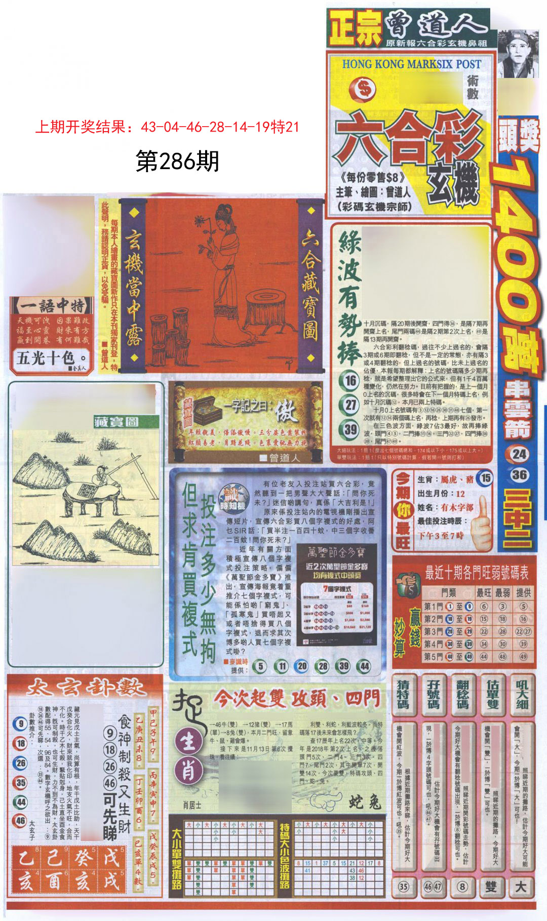 2024286期新报跑狗A