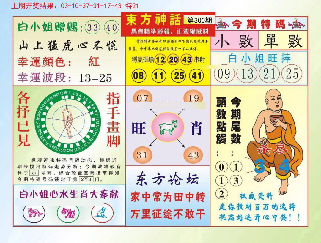 2024300期东方神话