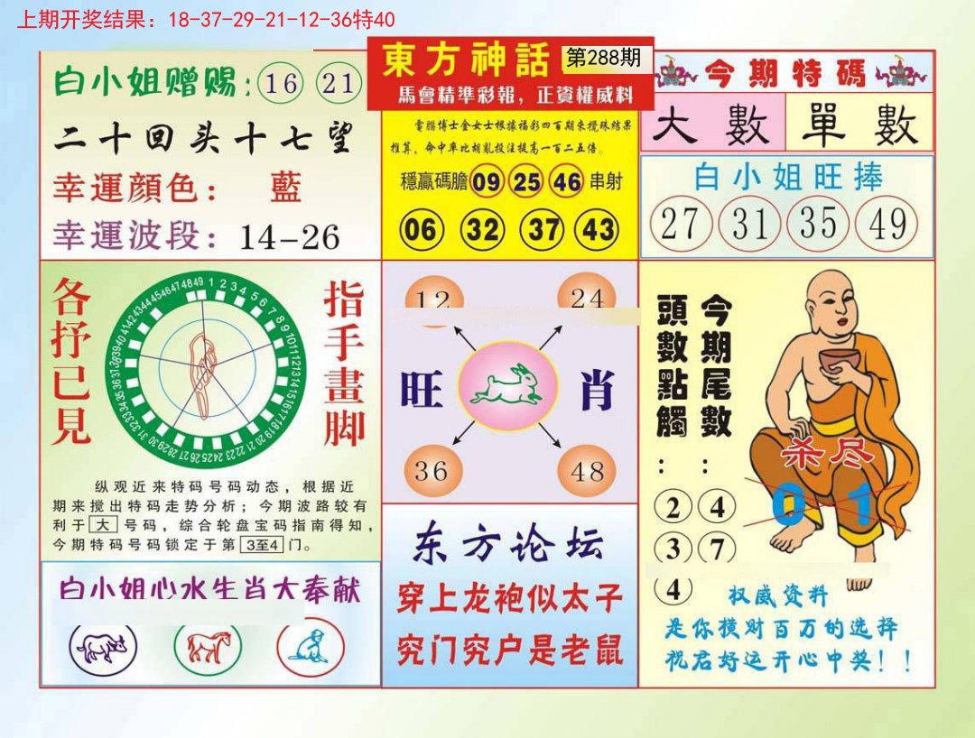 2024288期东方神话