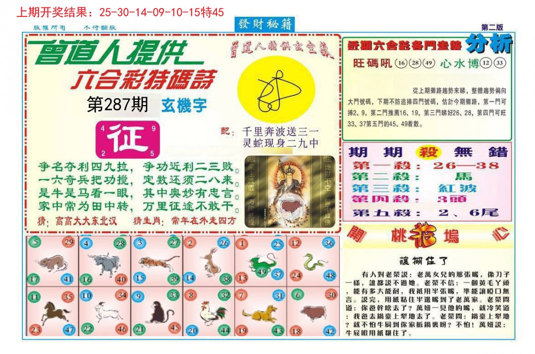 2024287期发财秘籍B
