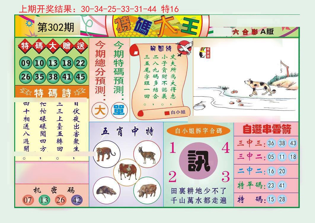 2024302期特码大王A