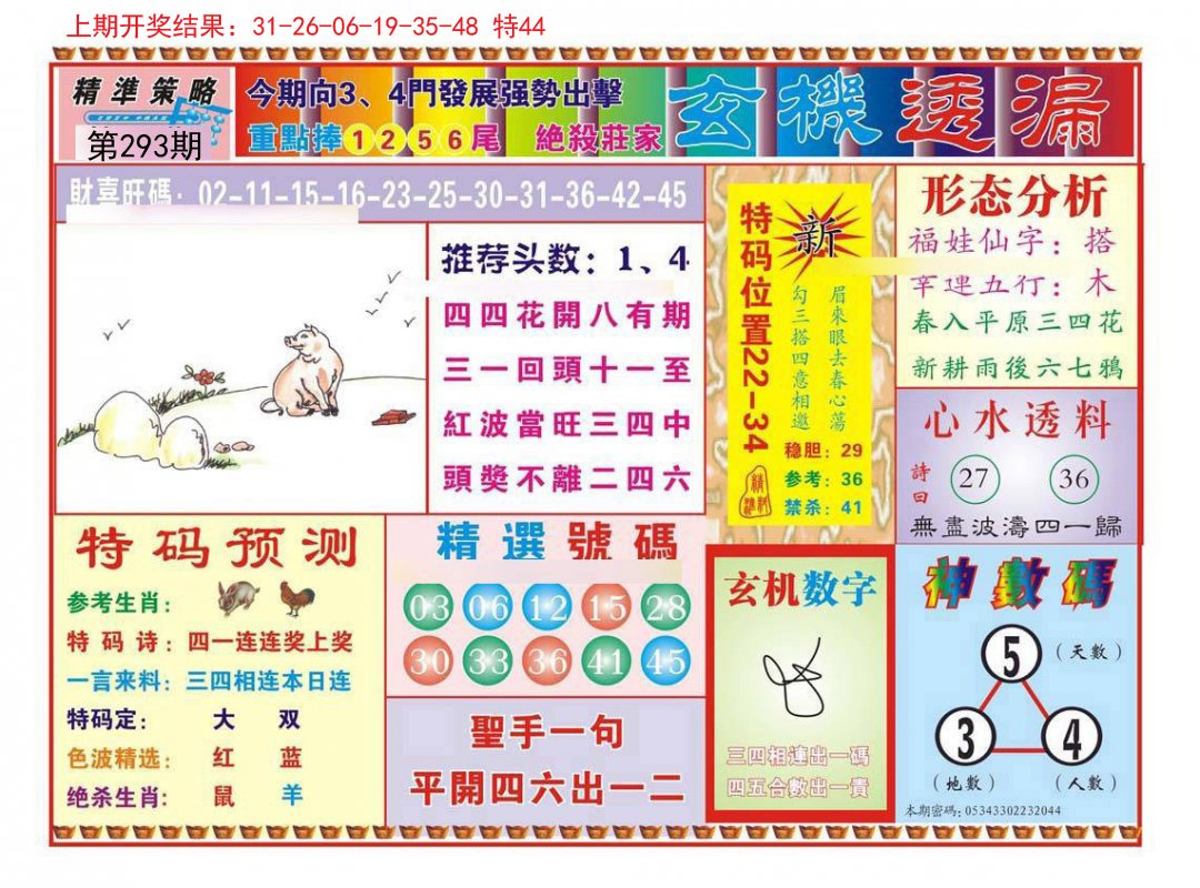 2024293期玄机透漏