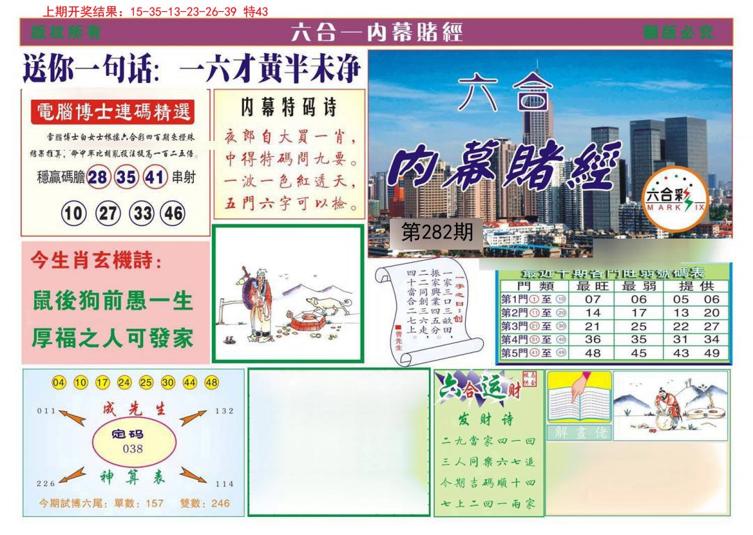 2024282期内幕赌经