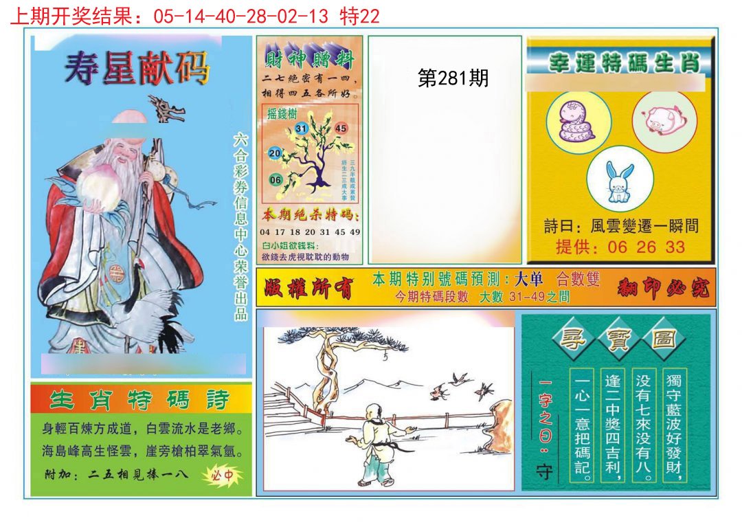 2024281期寿星献码