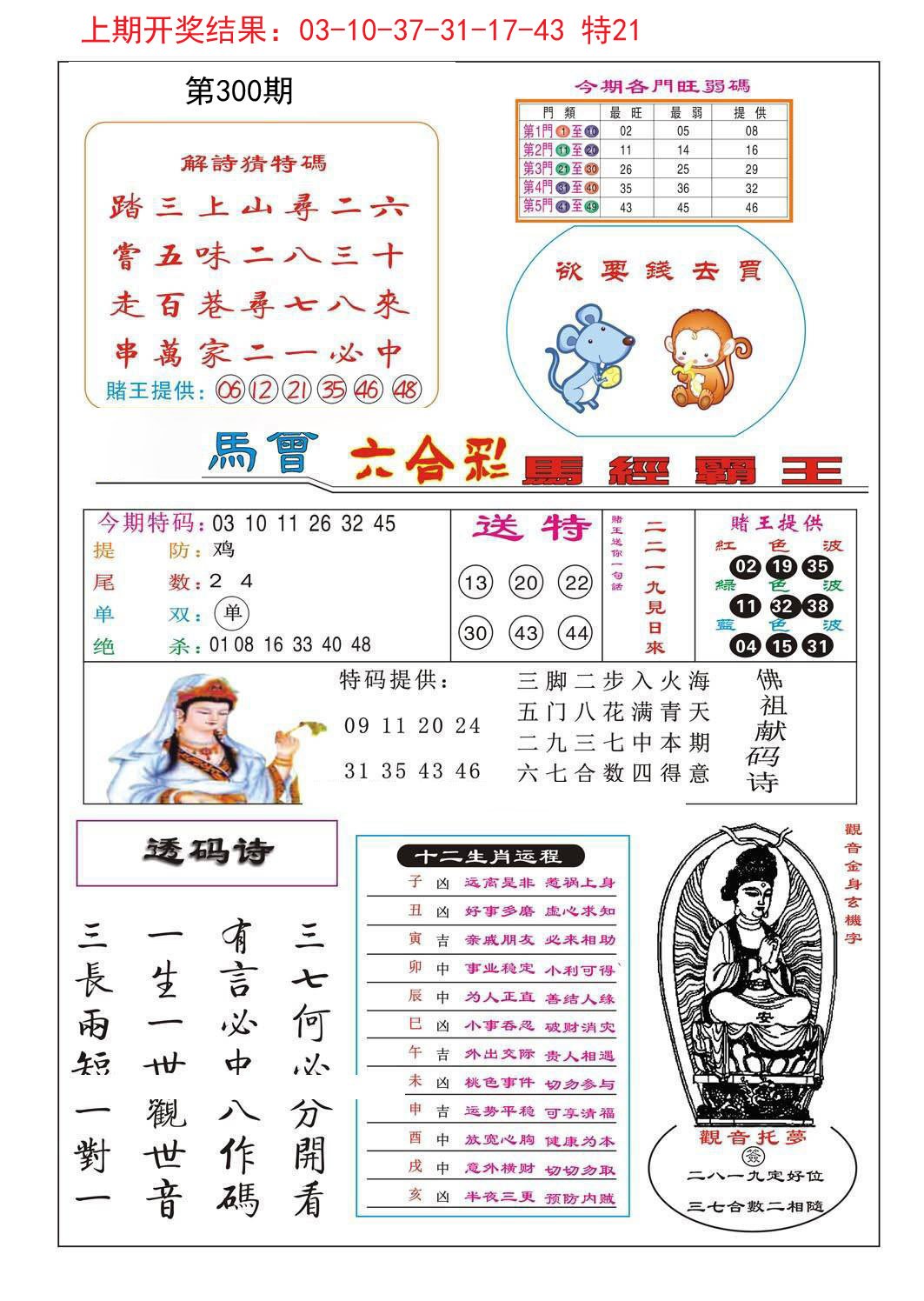 2024300期马经霸王