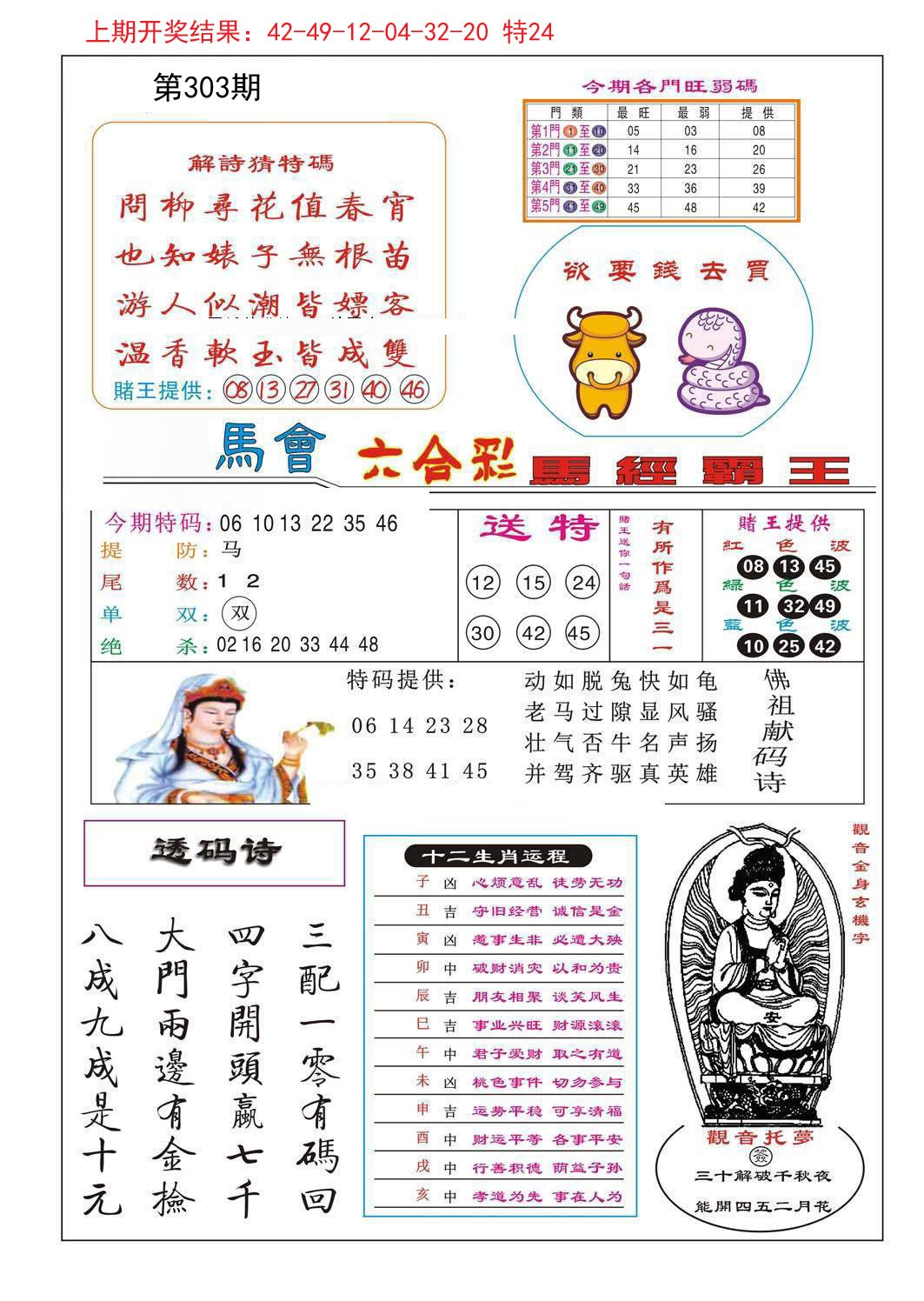 2024303期马经霸王