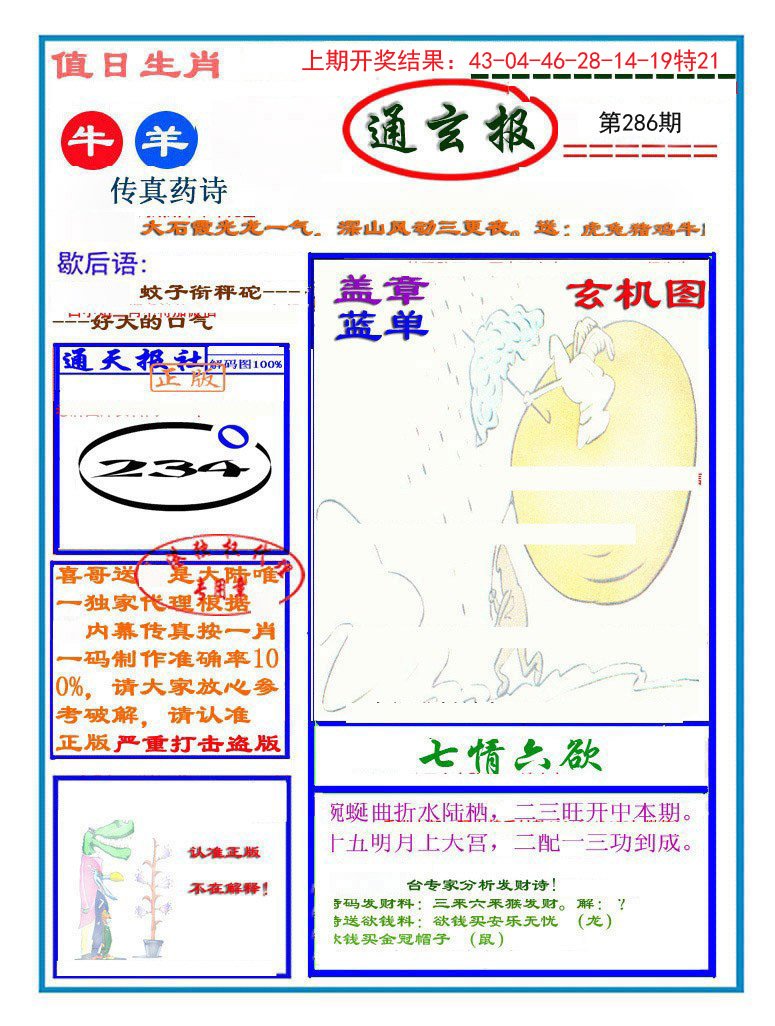 2024286期通玄报