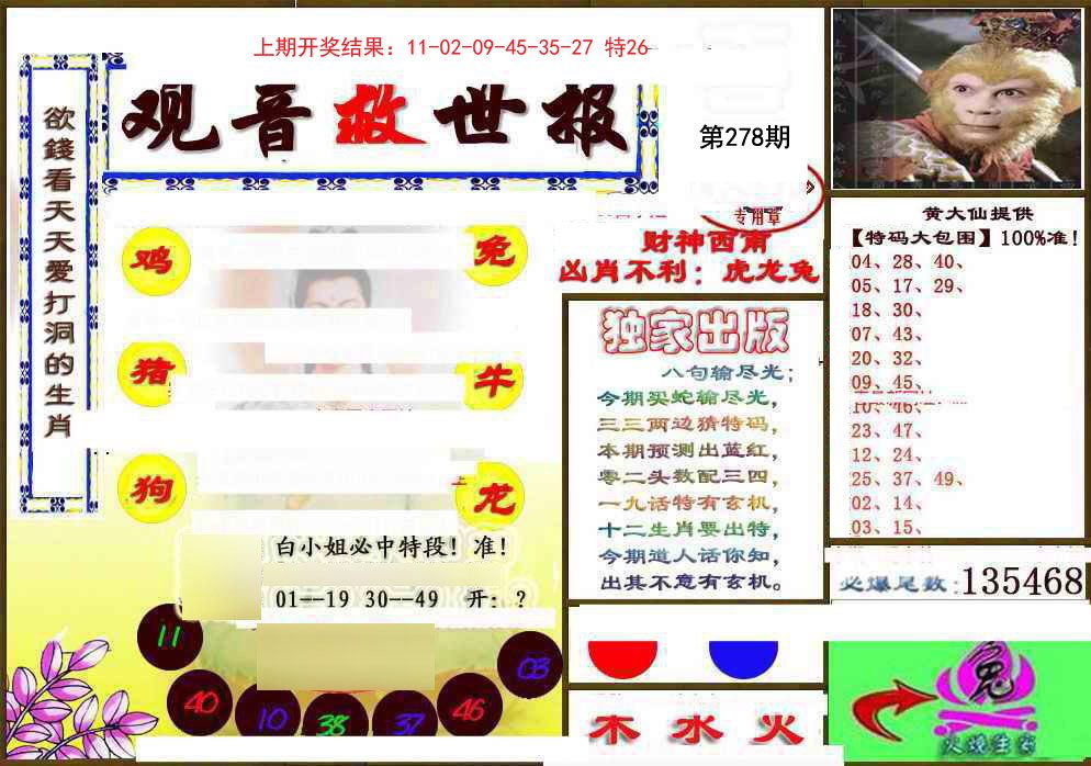 2024278期(另)观音救世密报