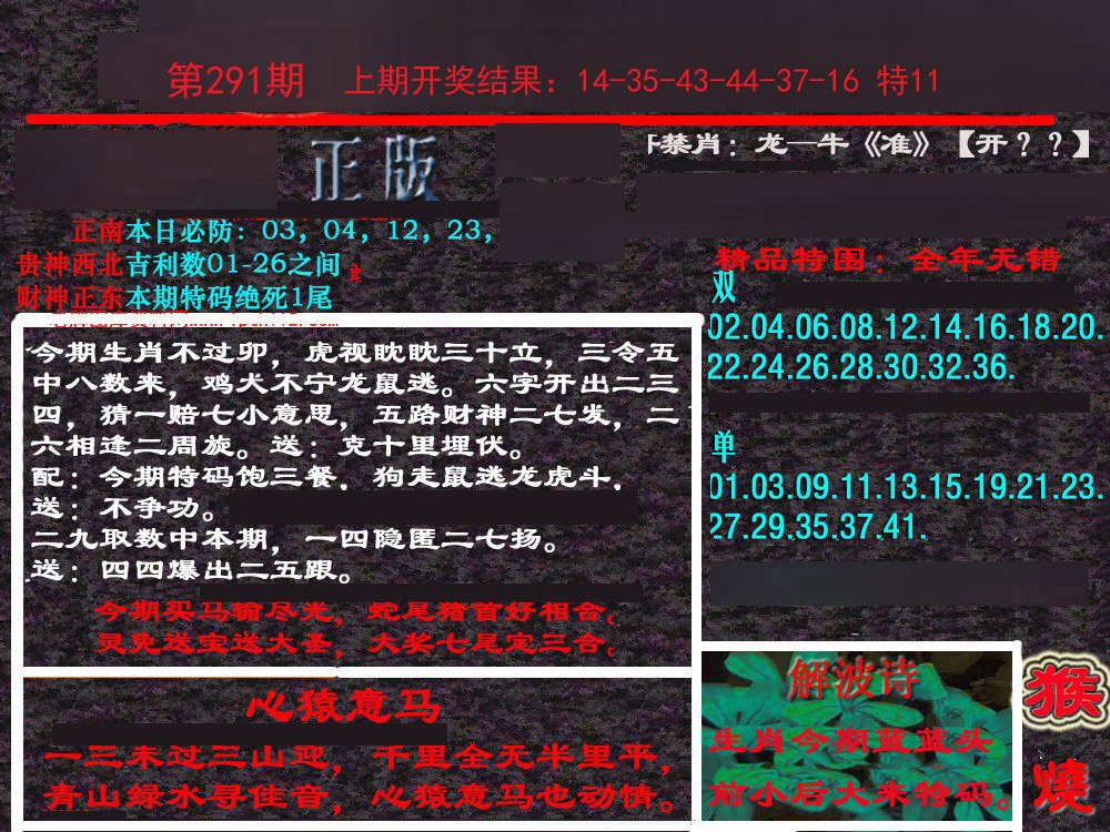 2024291期新港内幕