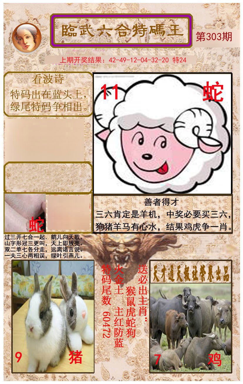 2024303期临武六合特码王
