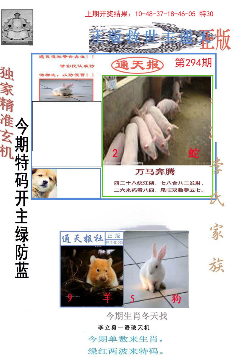 2024294期李力勇通天报