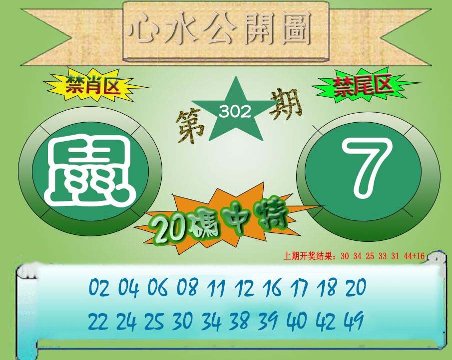 2024302期心水公开图