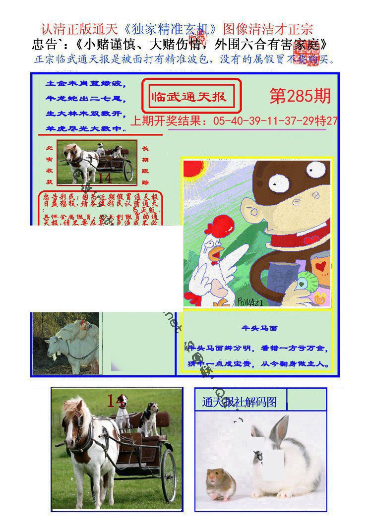 2024285期临武通天报