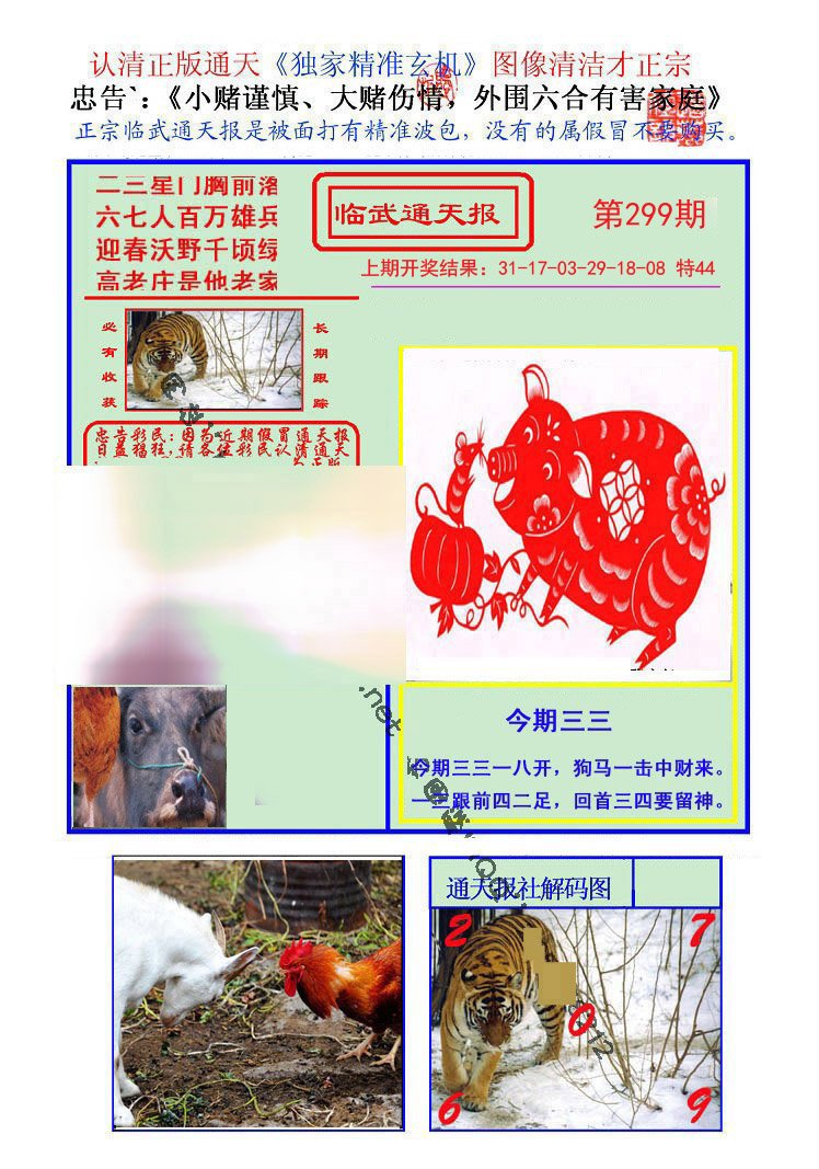 2024299期临武通天报