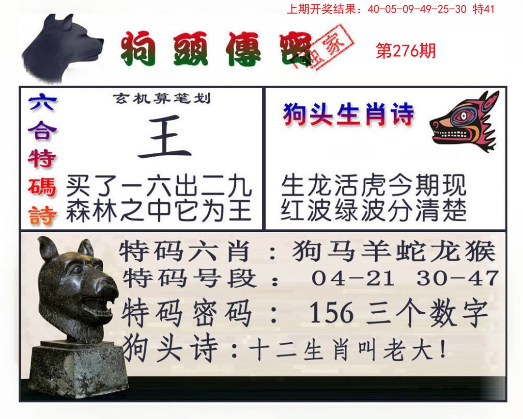 2024276期狗头传密
