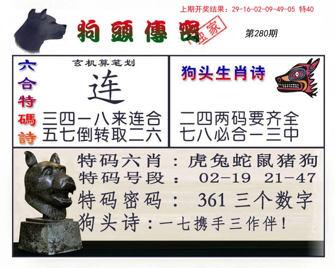 2024280期狗头传密