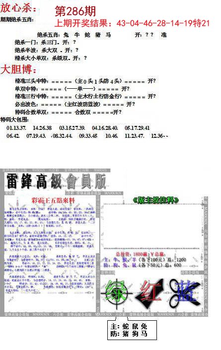 2024286期帮您翻本B