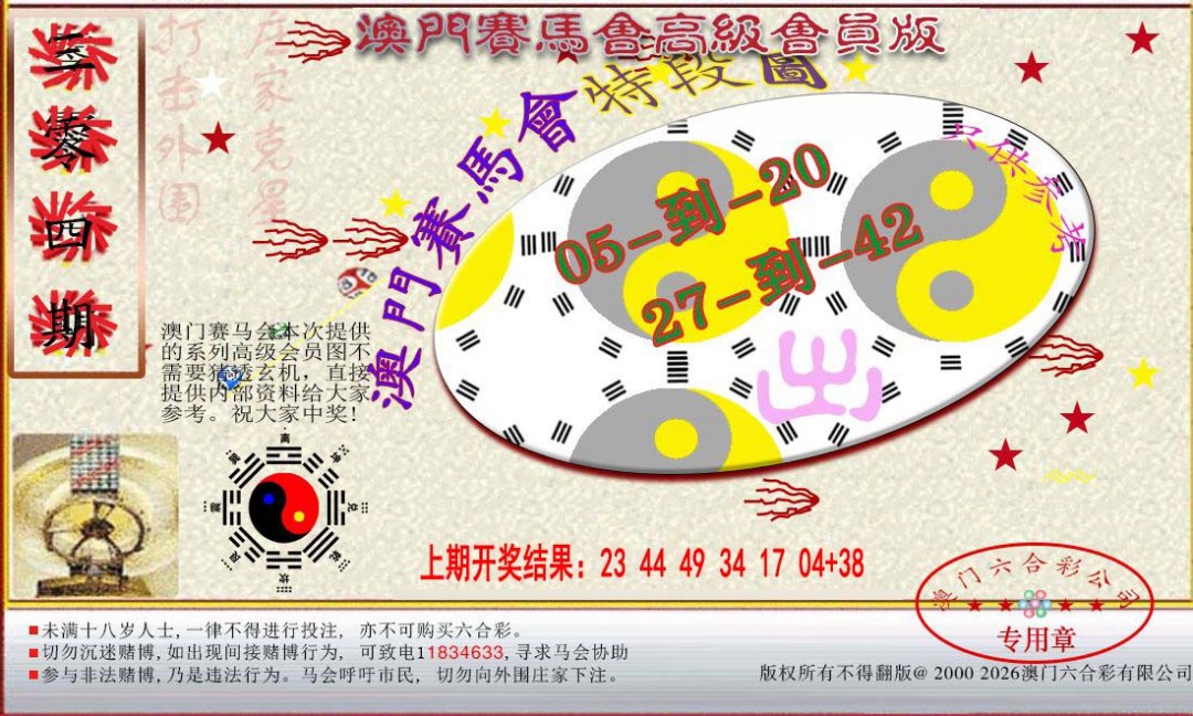 2024304期赛马会高级段数图