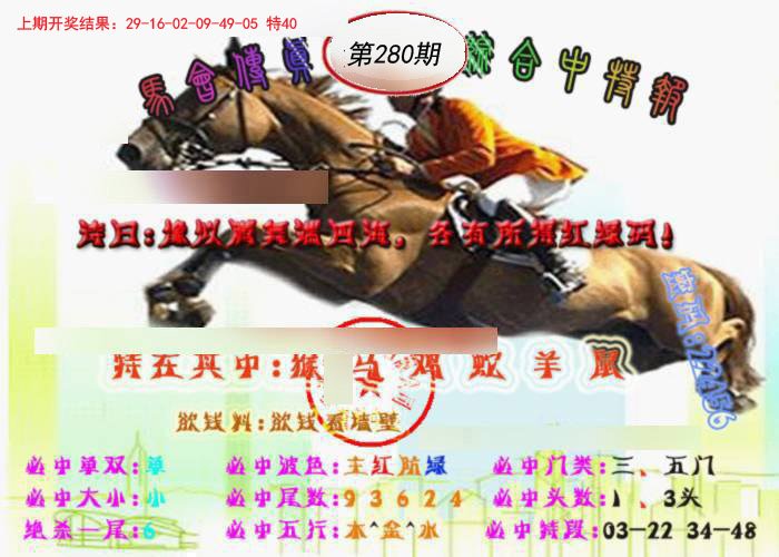 2024280期马会传真-综合报