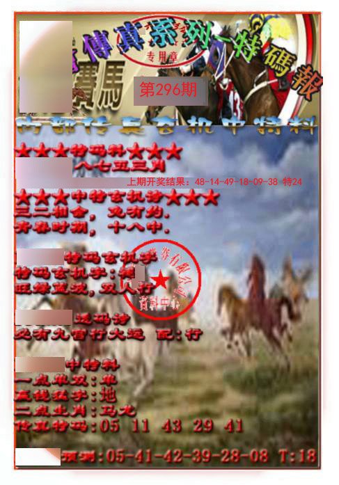 2024296期马会传真-特码报