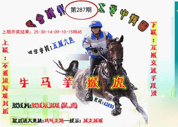 2024287期马会传真-五肖料