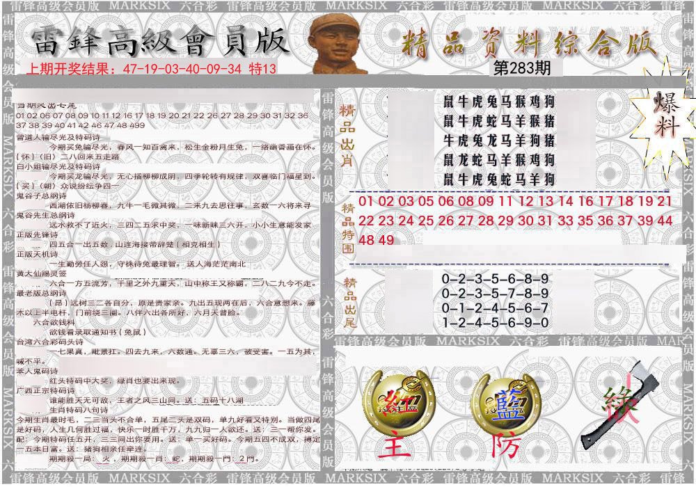 2024283期雷锋资料综合版