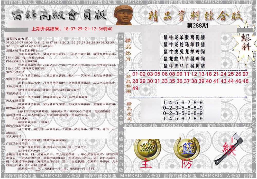 2024288期雷锋资料综合版