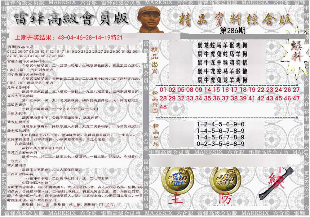 2024286期雷锋资料综合版
