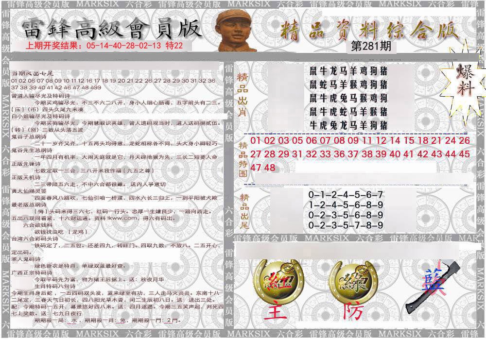 2024281期雷锋资料综合版