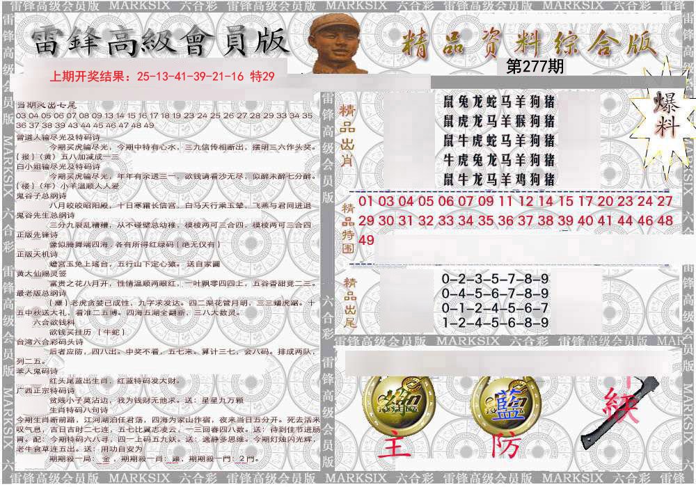 2024277期雷锋资料综合版