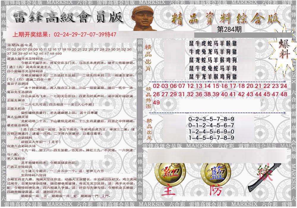 2024284期雷锋资料综合版