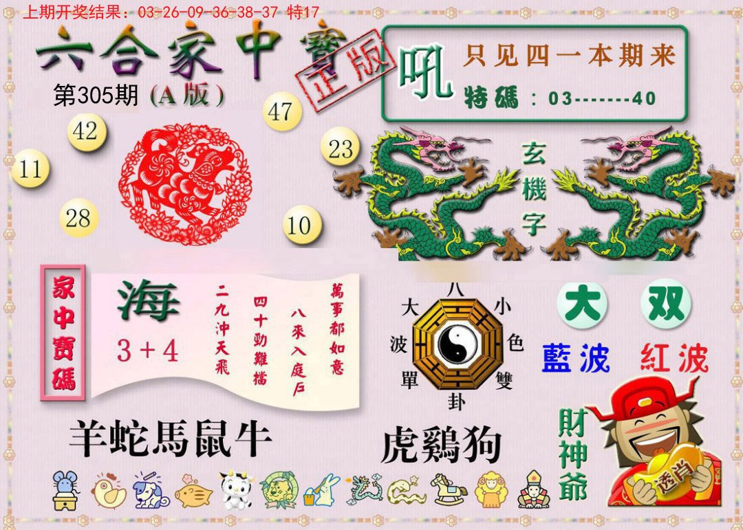 2024305期六合家中宝A