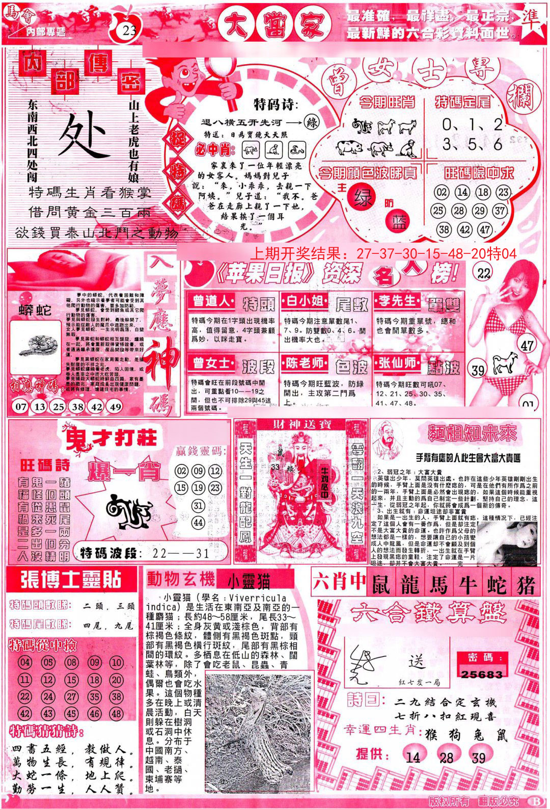 2024290期彩卷后庄B