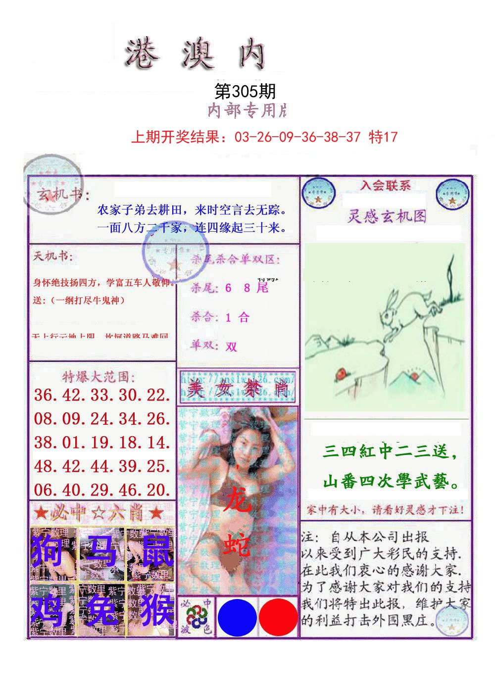 2024305期港澳内幕报
