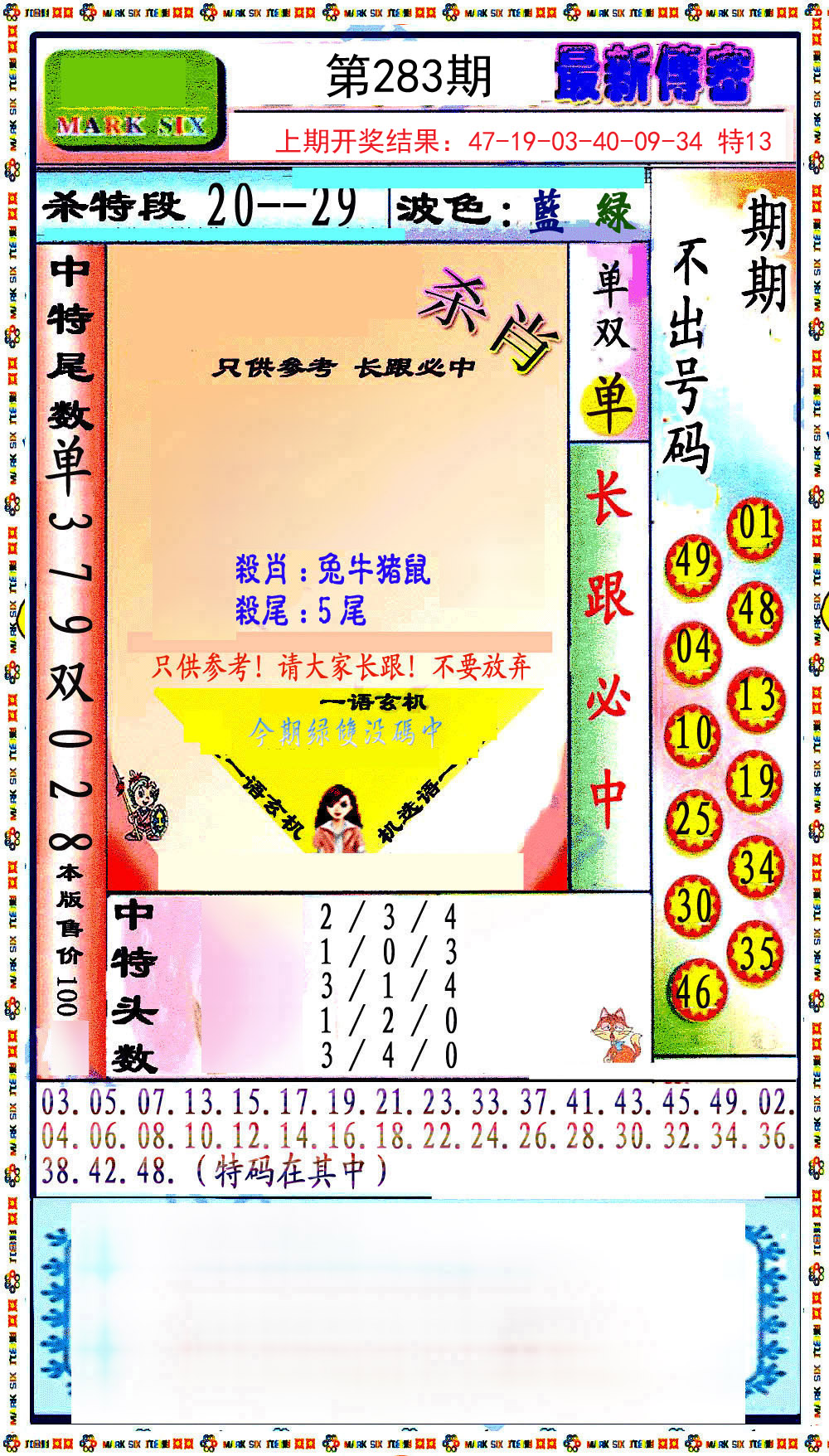 2024283期最新传密绝杀6肖
