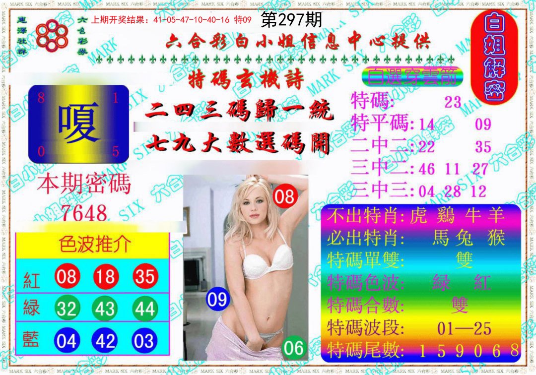 2024297期白姐解密《另版》