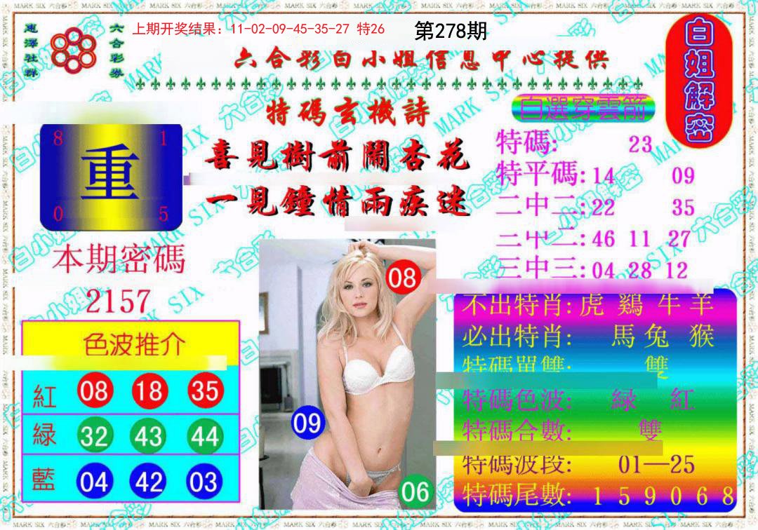2024278期白姐解密《另版》