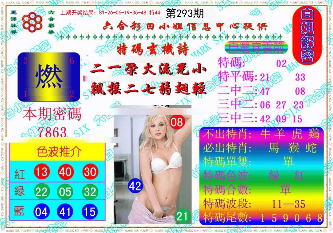 2024293期白姐解密《另版》