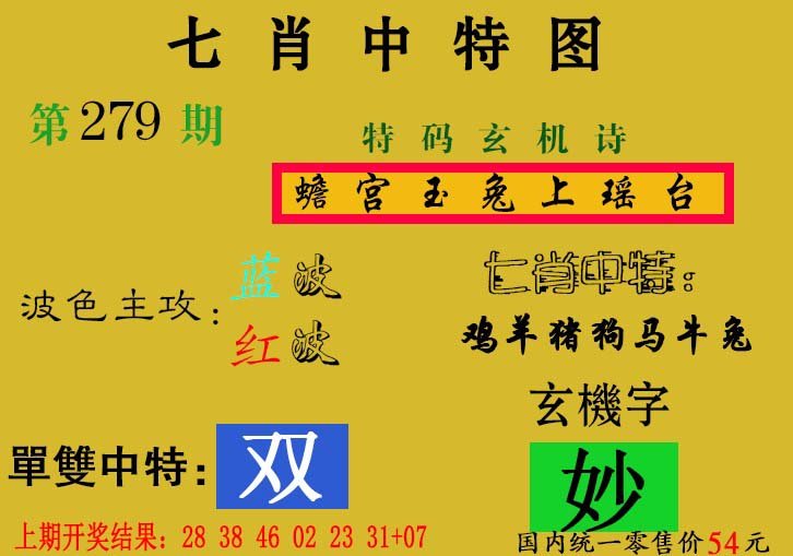 2024279期七肖中特