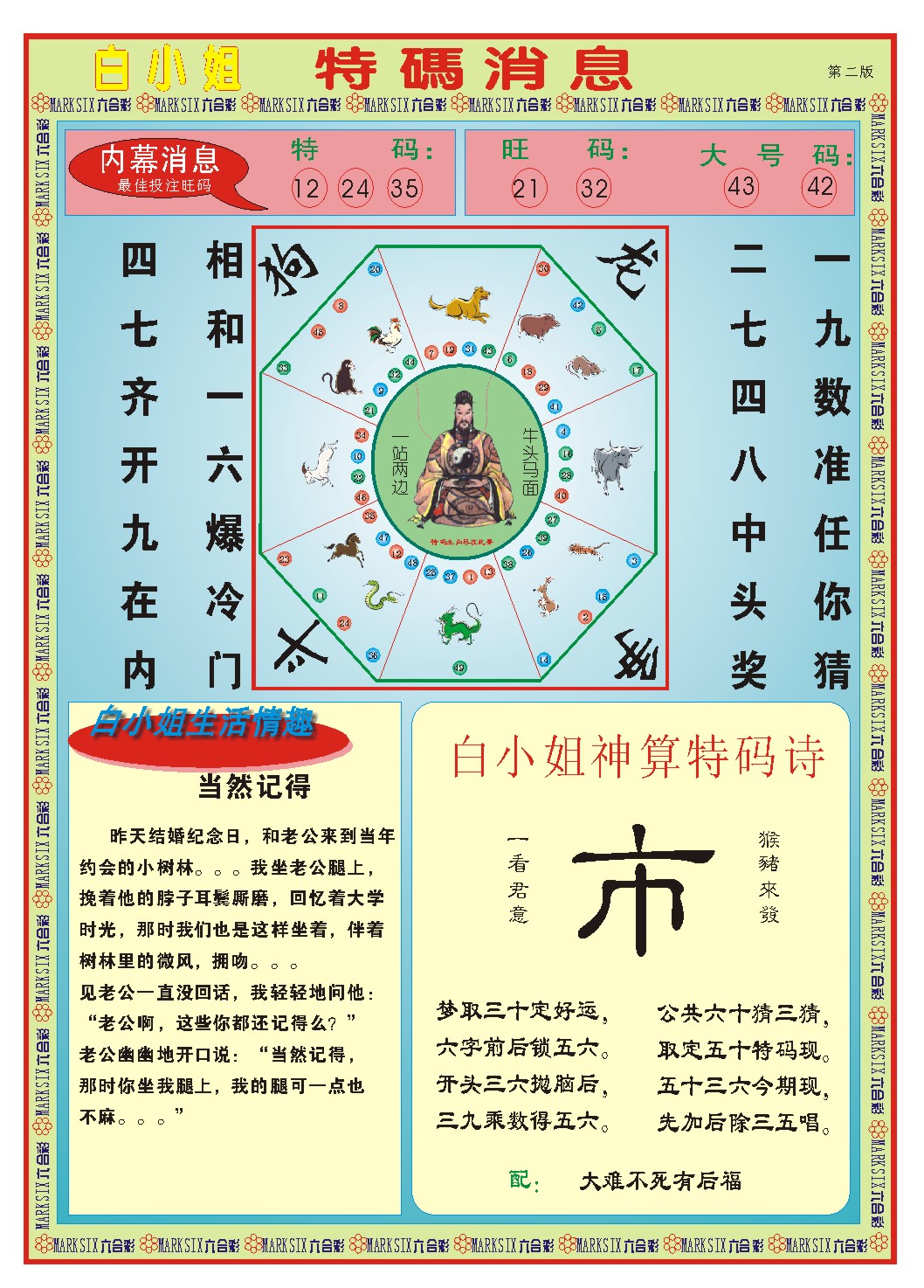 2024294期白小姐特码消息B