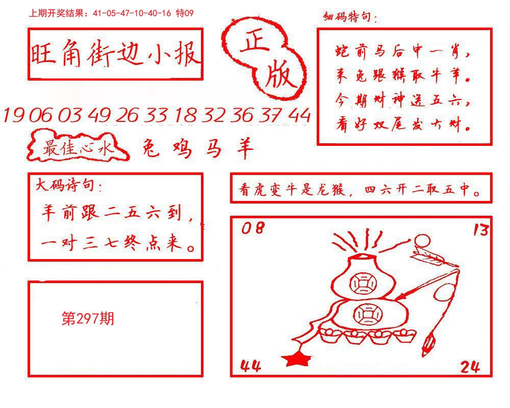 2024297期旺角街边小报