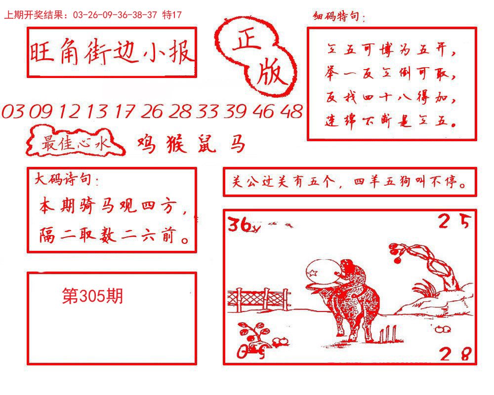 2024305期旺角街边小报