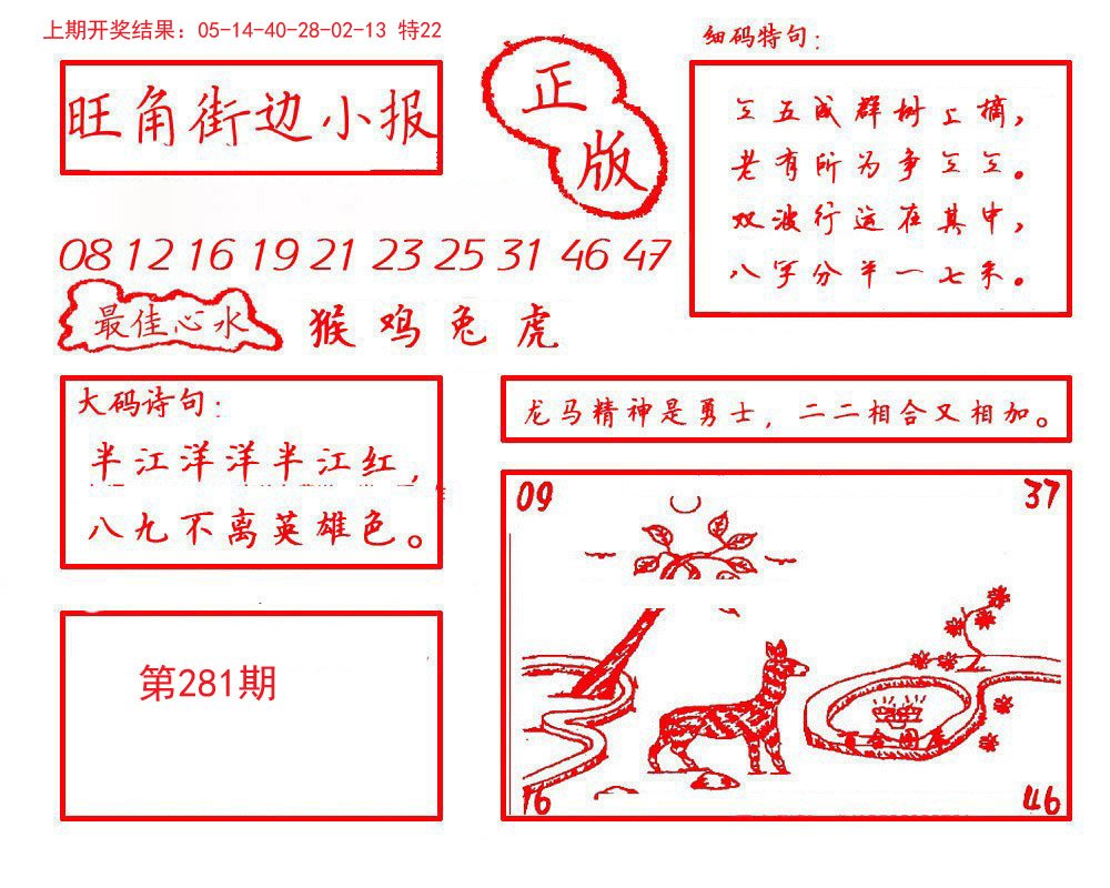 2024281期旺角街边小报