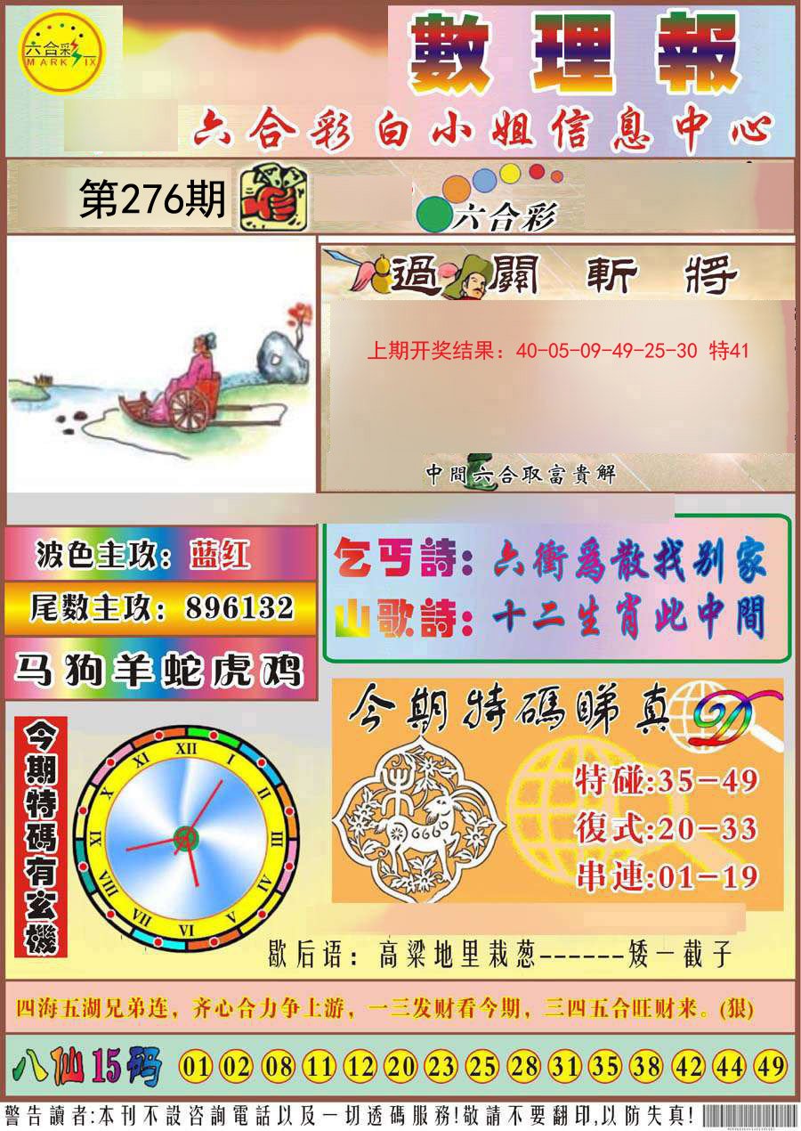2024276期九龙数理报