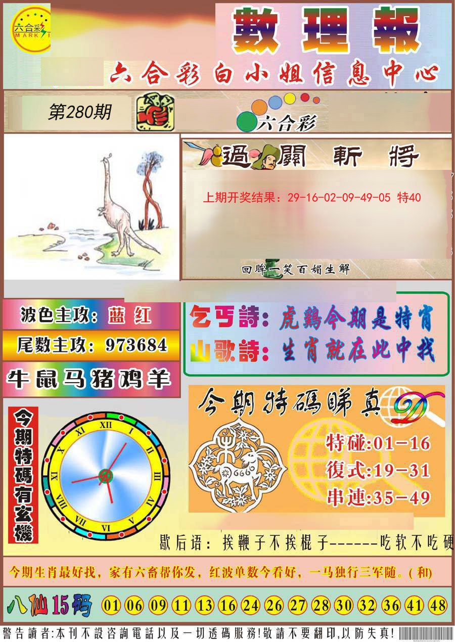 2024280期九龙数理报
