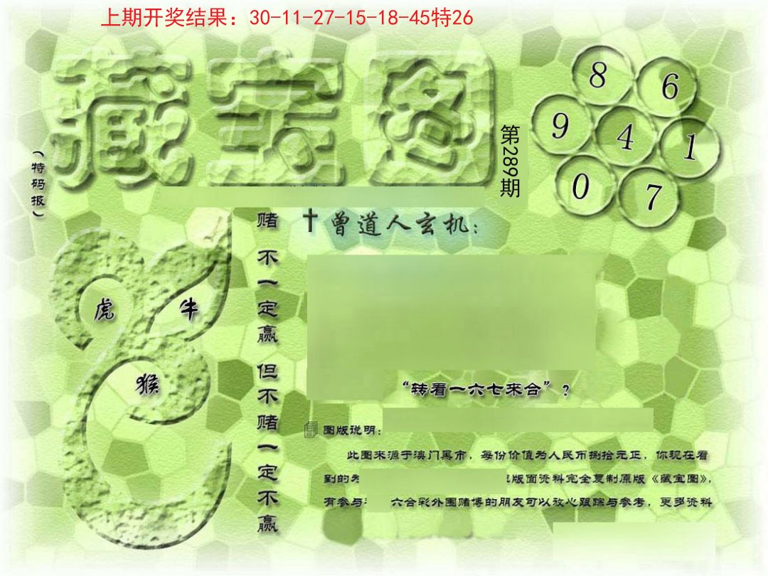 2024289期假新藏宝图