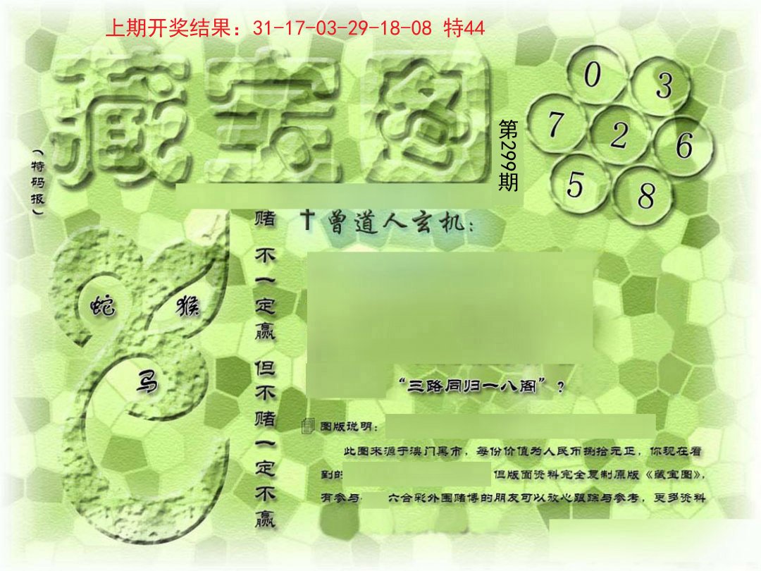 2024299期假新藏宝图