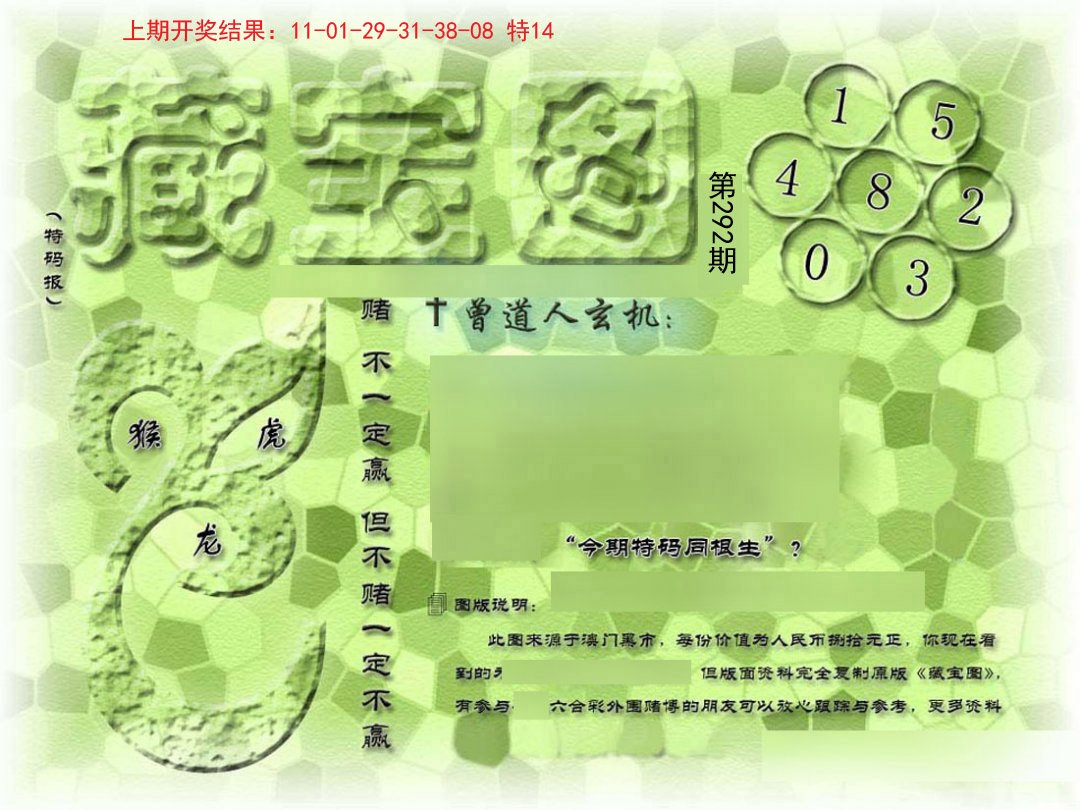 2024292期假新藏宝图