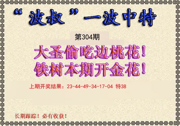 2024304期波叔一波中特